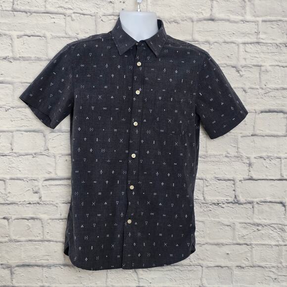 The North Face Shirt Mens Size Small Charcoal Gray Short Sleeve Button Down - Picture 1 of 16